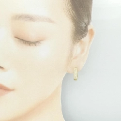 K18YG Pave Diamond Hoop Earrings 1.00CT - Hàng hiệu Authentic 875254