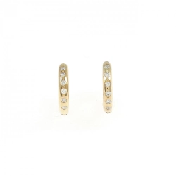 K18YG Bông tai kim cương hình vòng 0.05CT - Hàng hiệu Chính hãng 875081