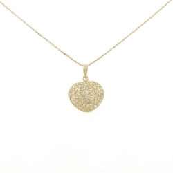 Dây chuyền kim cương Pavé hình trái tim 750YG/K18YG 0.50CT - Hàng hiệu Authentic