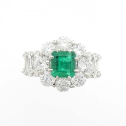 Nhẫn Emerald PT900 0.969CT Xuất xứ Colombia - Hàng hiệu Chính hãng 853900