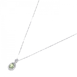 K18WG Đá Garnet Demantoid Dây Chuyền 0.76CT - Hàng hiệu Chính hãng 865289