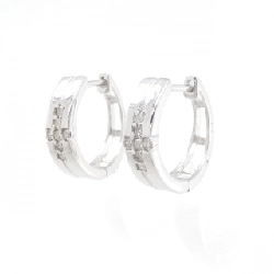 K18WG Bông tai kim cương chéo 0.2CT - Hàng hiệu chính hãng 877160