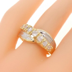 Nhẫn kim cương K18YG/PT850 0.51CT 666804