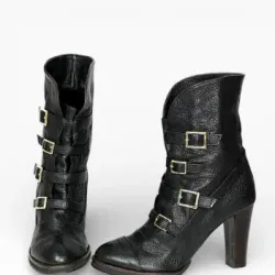 Boots Da Đen Nhiều Khóa 1041851