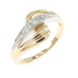 K18YG/PT900 Nhẫn kim cương - Hàng hiệu Authentic