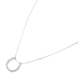 K18WG Nhẫn ngựa kim cương dây chuyền 0.30CT - Hàng hiệu Authentic 861507