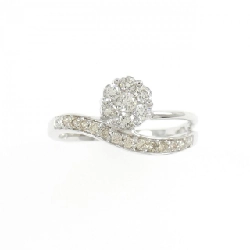 Nhẫn kim cương hoa K18WG 0.30CT - Hàng hiệu Authentic 854071