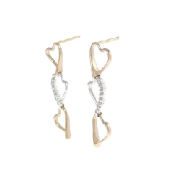 Bông tai kim cương ba màu K18 0.08CT - Hàng hiệu chính hãng 872096