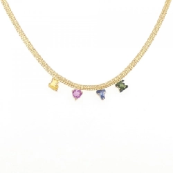 Dây chuyền Sapphire 750YG - Hàng hiệu Chính hãng