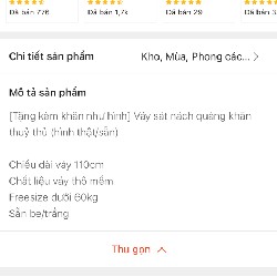 Váy kèm khăn như hình, chưa mặc 23689