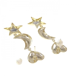 Bông tai hình trái tim × mặt trăng × ngôi sao 750YG/750WG/K18YG - Hàng hiệu Authentic 867671