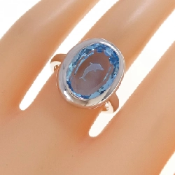 Nhẫn Blue Topaz K18WG Dolphin - Hàng hiệu Authentic 848852