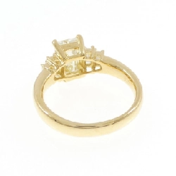 Nhẫn kim cương K18YG 1.548CT VLY SI1 cắt hình Emerald - Hàng hiệu Chính hãng 873733