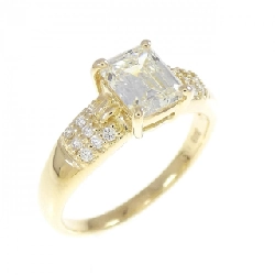 Nhẫn kim cương K18YG 1.03CT K VS2 cắt hình emerald - Hàng hiệu chính hãng