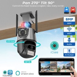 Camera wifi 2 mắt AI ngoài trời. 23470