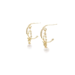 K18YG Bông tai ngọc trai nước ngọt - Hàng hiệu Authentic 874540