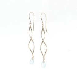 K18YG Blue Topaz Bông tai - Hàng hiệu Chính hãng 867233