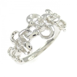 Nhẫn kim cương hoa PT950 0.05CT - Hàng hiệu Authentic