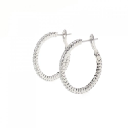 K18WG Bông tai kim cương 1.00CT - Hàng hiệu Authentic