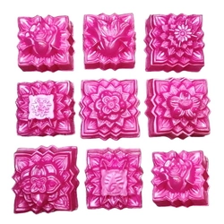 Bộ 10 khuôn rau câu trung thu - Khuôn hồng loại 10 cm - Mã số 1042 336056