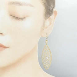 Bông tai kim cương 750YG/750WG - Hàng hiệu Authentic 870175