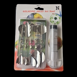 Bộ 10 dụng cụ làm thạch rau câu 3D - Bộ nhập khẩu - Tặng kèm xi lanh – Mã số 1000 335406