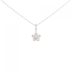 K18WG Hoa Kim Cương Dây Chuyền 0.55CT - Hàng hiệu Chính hãng