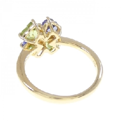 Nhẫn đá màu hình trái tim và cỏ 4 lá K18YG - Hàng hiệu Authentic 854561