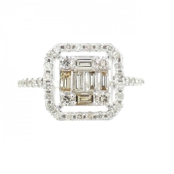 Nhẫn kim cương K18WG 0.50CT 671149