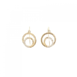 K18YG Bông tai kim cương 0.10CT - Hàng hiệu Chính hãng