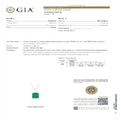 Dây chuyền ngọc lục bảo PT900/PT850 6.04CT xuất xứ Colombia - Hàng hiệu Authentic 858419