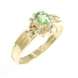 Nhẫn Garnet Xanh K18YG 0.28CT - Hàng hiệu Chính hãng