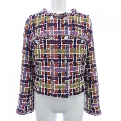 Áo khoác không cổ CHANEL METIERS D'ART P75234V66763 633412