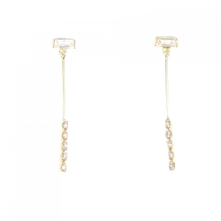 K18YG Bông tai Topaz Trắng - Hàng hiệu Chính hãng