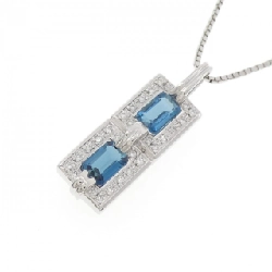Dây chuyền Blue Topaz PT900/PT850 1.32CT - Hàng hiệu Chính hãng 858468