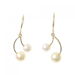 K18YG Bông tai ngọc trai Akoya - Hàng hiệu Authentic