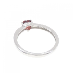 Nhẫn Garnet 750WG hình trái tim 671088