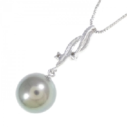 K18WG/K14WG Ngọc trai đen dây chuyền 8.3mm - Hàng hiệu Chính hãng 857793