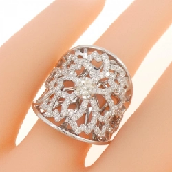 Nhẫn kim cương hoa K18WG 0.186CT 669836