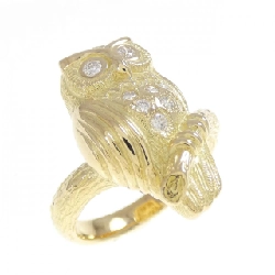 Nhẫn kim cương cú K18YG 0.19CT - Hàng hiệu Authentic