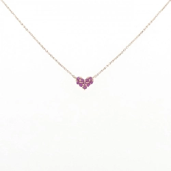 K10PG Mặt Dây Chuyền Hình Trái Tim Đá Ruby - Hàng hiệu Chính Hãng