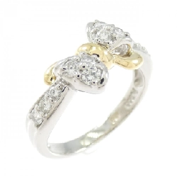 Nhẫn kim cương ruy băng PT900/K18YG 0.35CT - Hàng hiệu Chính hãng