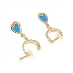 K18YG Turquoise Bông tai - Hàng hiệu Authentic 874598