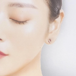 K18YG Bông tai Ruby - Hàng hiệu Chính hãng 866796