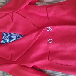 Áo dạ dáng dài màu đỏ cam size M, L