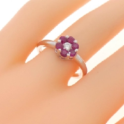 Nhẫn Ruby Hoa K18WG 0.60CT - Hàng hiệu Chính hãng 855551