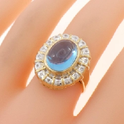 Nhẫn Blue Topaz 750YG/750WG - Hàng hiệu Chính hãng 851049
