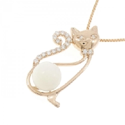 K18PG Mặt dây chuyền san hô mèo 8.3mm - Hàng hiệu Chính hãng 858177