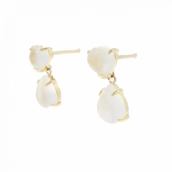 K18YG Đá mặt trăng Bông tai - Hàng hiệu Chính hãng 872451