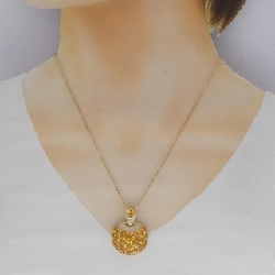 K18YG Mặt dây chuyền Citrine 14.60CT - Hàng hiệu Chính hãng 849855